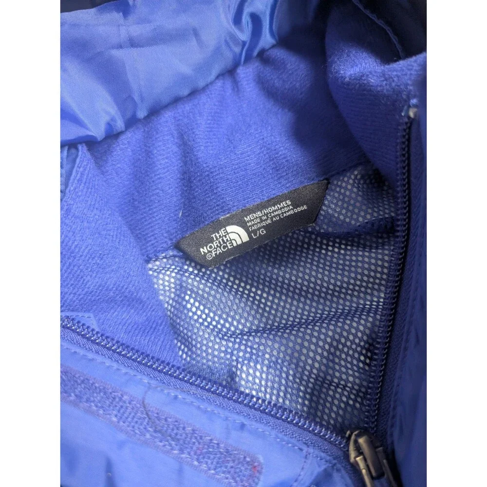 The North Face Rain Jacket Mens Large Blue Resolve 2 Dryvent Full Zip Hooded